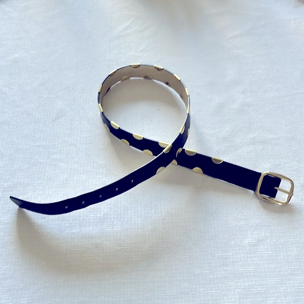 BLACK BELT WITH METALLIC GOLD STUDS